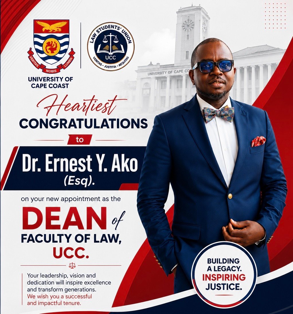 Congratulations for your new Appointment as the Dean of Faculty of Law, UCC