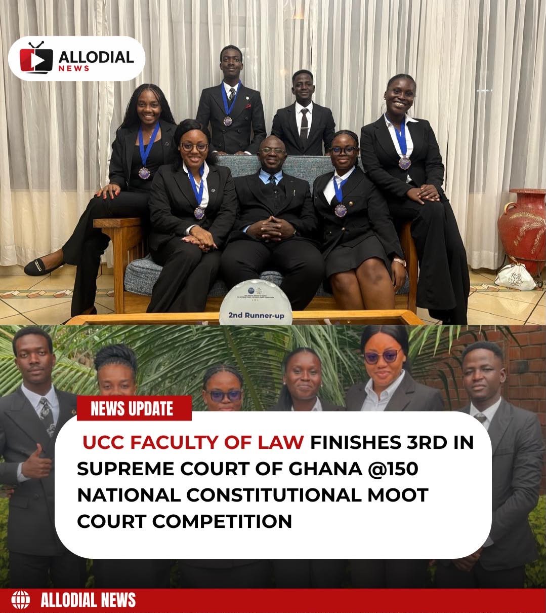 UCC FACULTY OF LAW FINISHES 3RD IN SUPREME COURT OF GHANA @150
NATIONAL CONSTITUTIONAL MOOT
COURT COMPETITION